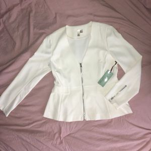 Forever 21 White Business Casual Jacket